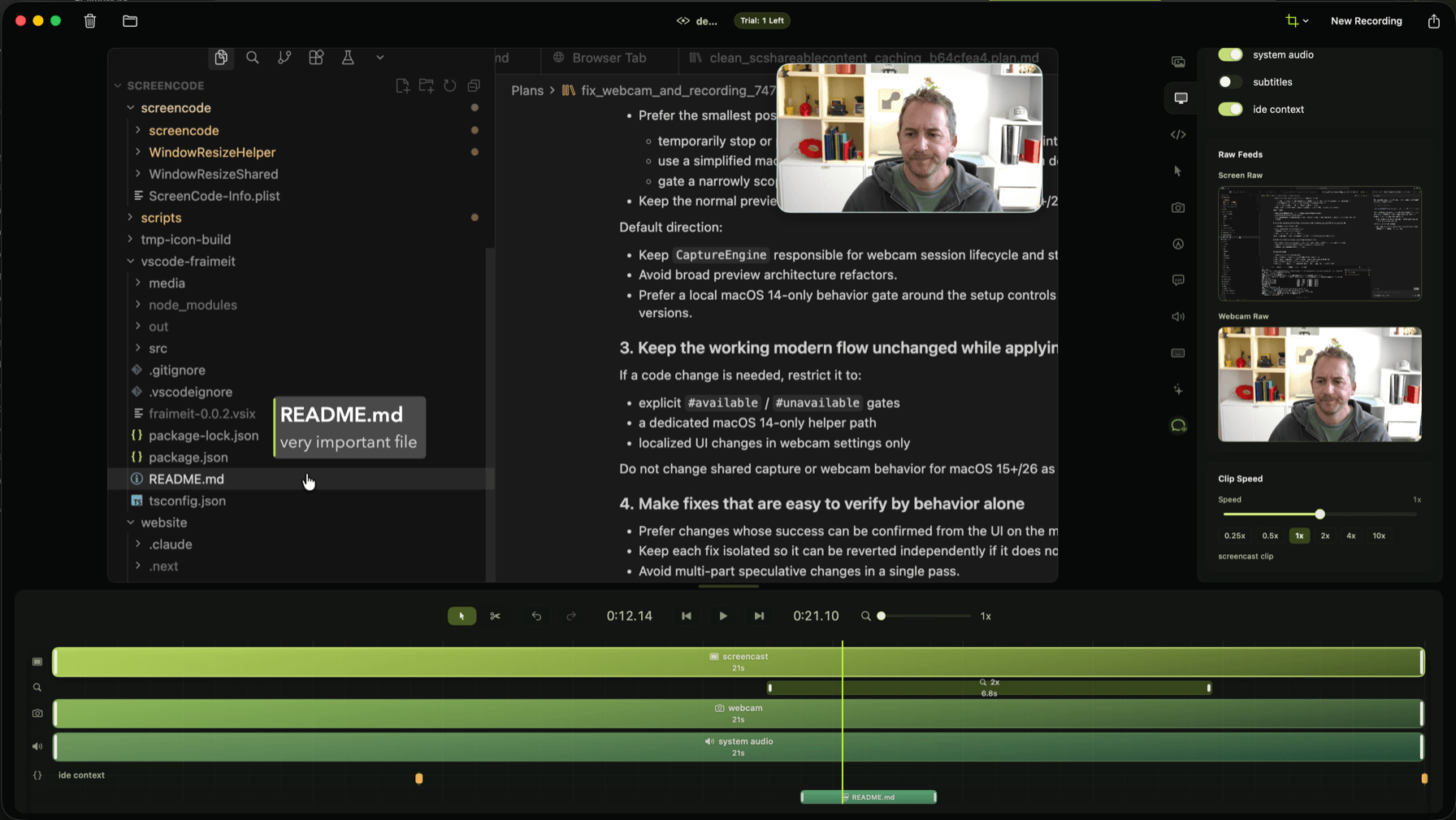 Fraime.it annotation inspector showing a lower third overlay with title, subtitle, font, and timing controls
